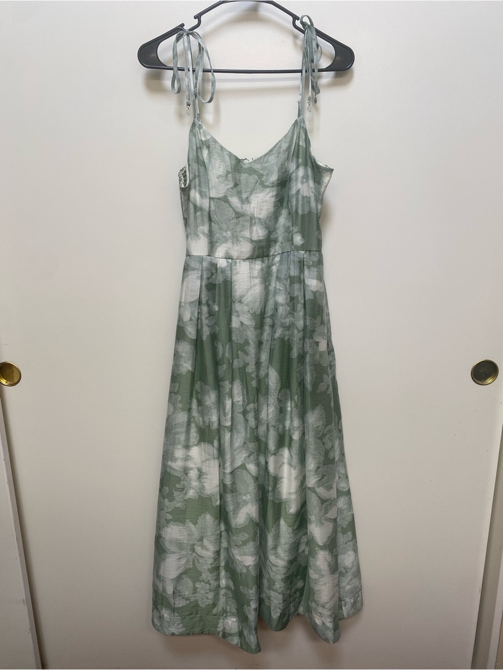 Calypso St. Barth Sage Floral Tie-Shoulder Midi Maxi Dress - Picture 3 of 10